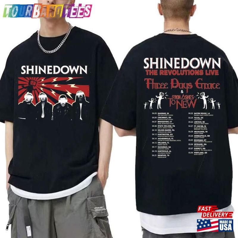 Shinedown Band The Revolutions Live Shirt Tour Sweatshirt T-Shirt 29Uf173623 – Utopia Fashion