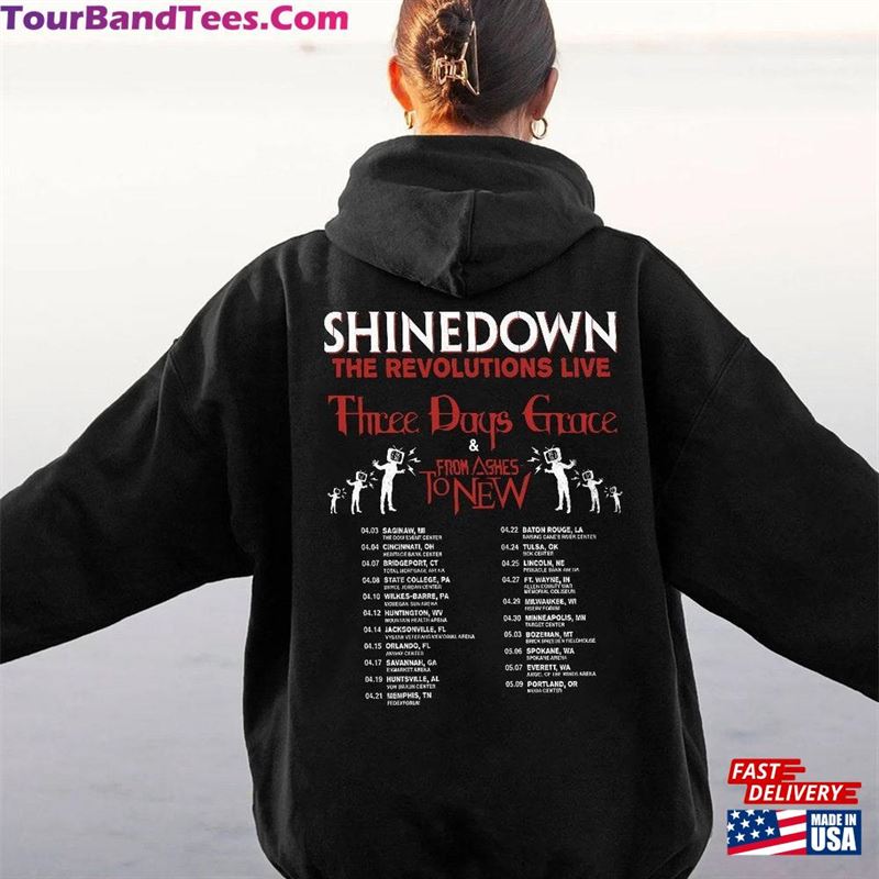 Shinedown Band The Revolutions Live Tour Vintage T-Shirt Sweatshirt Rock Music Concert Hoodie Unisex 29Uf177509 – Utopia Fashion