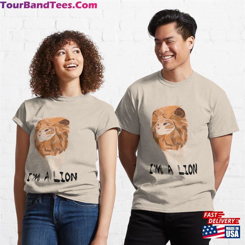 Show Your Love For Felines With Our Unique Quot Meow Shirt Designs Feature A Lion T-Shirt Classic 29Uf182139 – Utopia Fashion