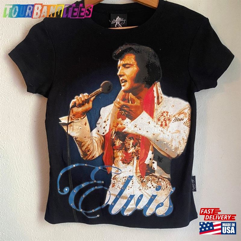 Signature Product Vintage Elvis Presley Graphic Tee With Rhinestones Hoodie Unisex 29Uf171509 – Utopia Fashion