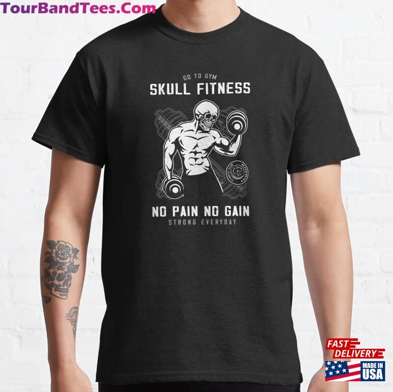 Skull Fitness No Pain Gain Gym T-Shirt Hoodie Classic 29Uf181904 – Utopia Fashion