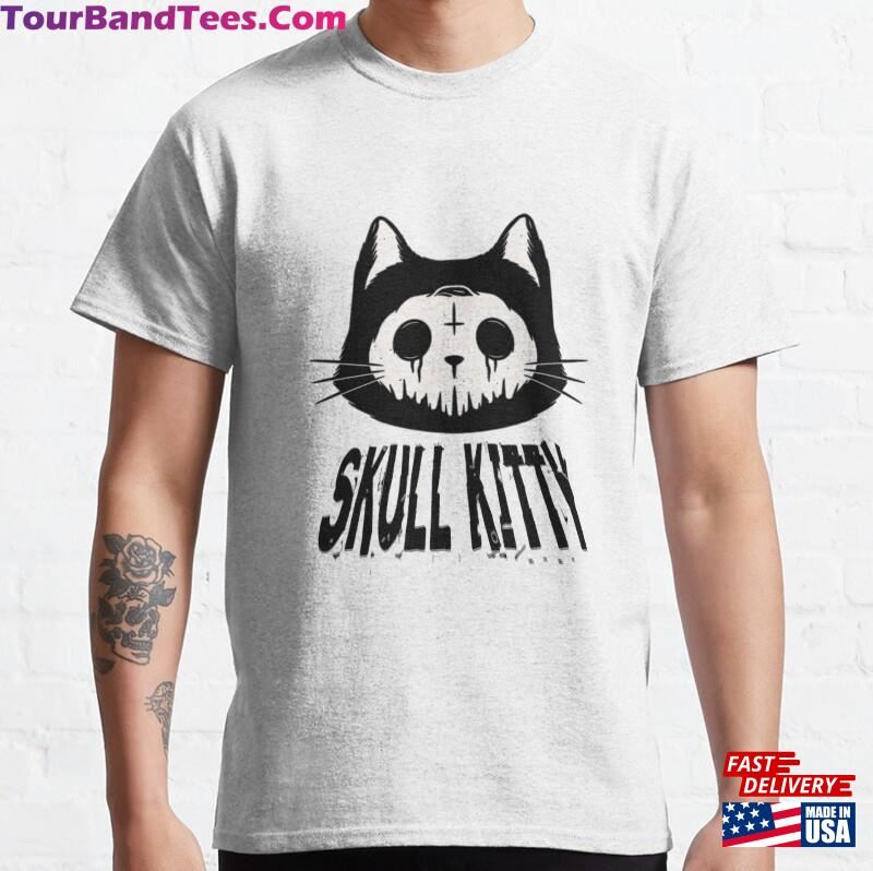 Skull Kitty White Bg Classic T-Shirt Sweatshirt 29Uf187332 – Utopia Fashion