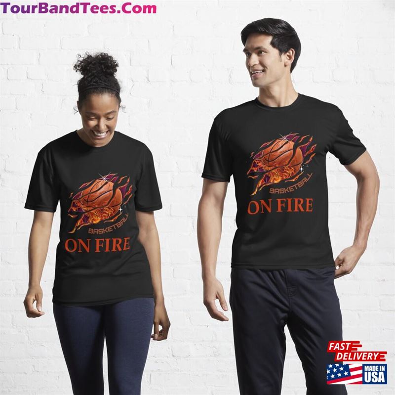 Slideer Basketball On Fire T-Shirt Sweatshirt 29Uf177201 – Utopia Fashion