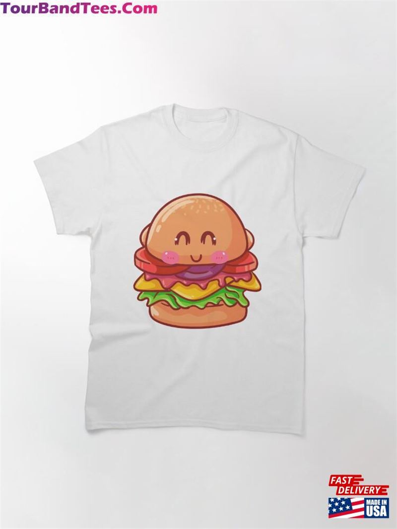 Smiley Burger Classic T-Shirt Unisex 29Uf167407 – Utopia Fashion