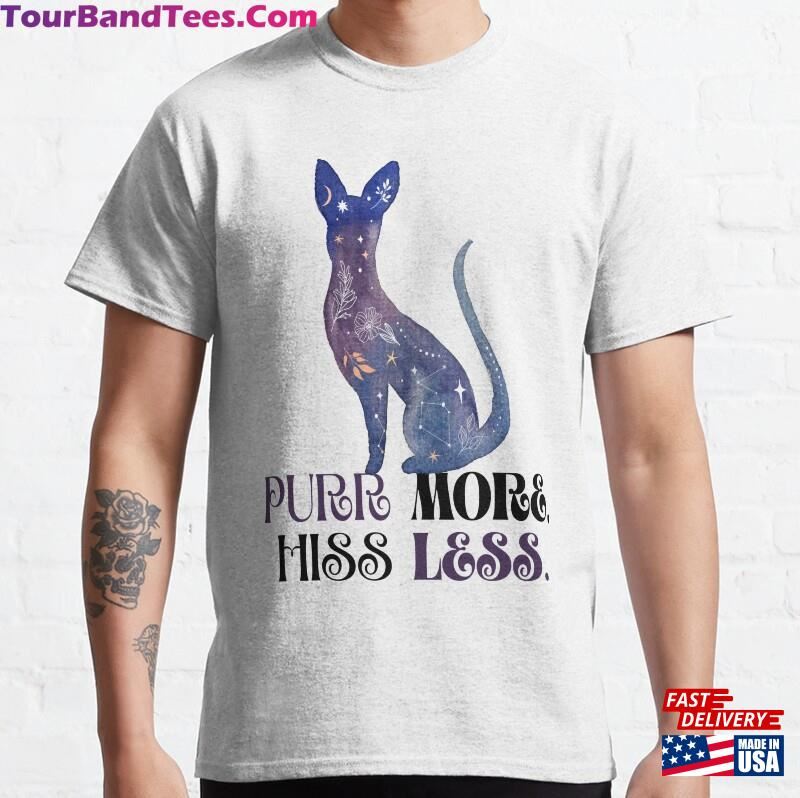 Sphynx Cat Silhouette Purr More Hiss Less Classic T-Shirt Hoodie Unisex 29Uf181979 – Utopia Fashion