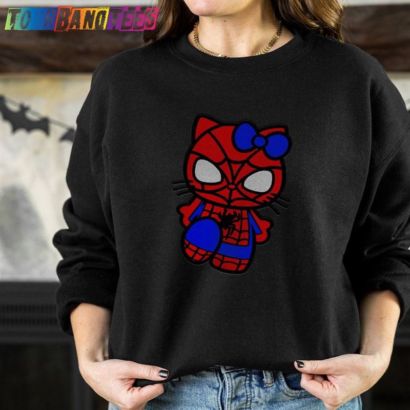 Spider Man Hello Kitty Sweatshirt Spiderman Costume Hoodie 29Uf176890 – Utopia Fashion