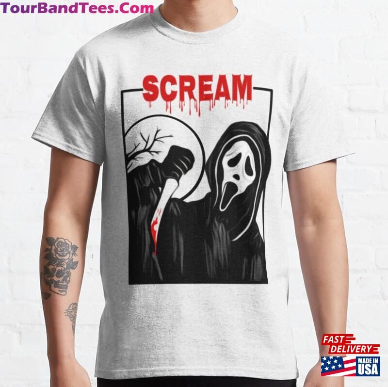 Spooky Cartoon Movie And Scary Ghost Face Classic T-Shirt Sweatshirt 29Uf181766 – Utopia Fashion