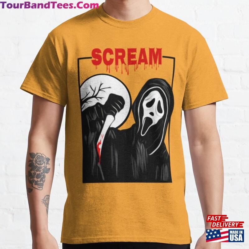 Spooky Cartoon Movie And Scary Ghost Face Classic T-Shirt Unisex 29Uf181795 – Utopia Fashion