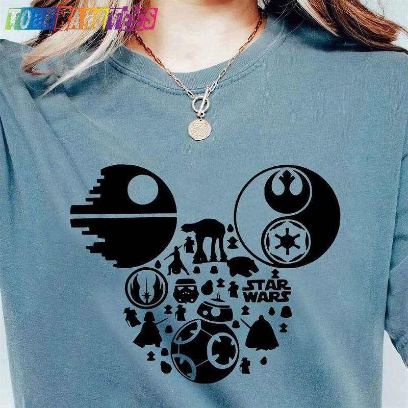 Star Wars Mickey Mouse Shirt Head Disney Shirts Classic T-Shirt 29Uf175553 – Utopia Fashion