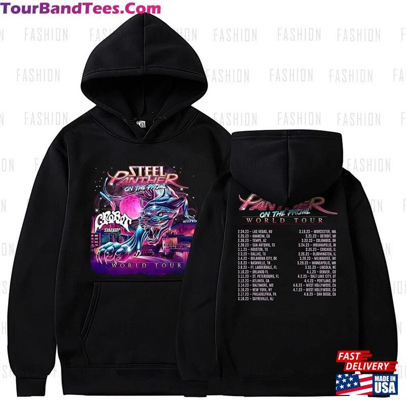 Steel Panther On The Prowl World Tour Shirt Vintage Unisex Hoodie 29Uf170792 – Utopia Fashion