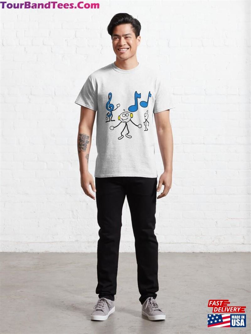 Stick Figure Music Cartoon Classic T-Shirt Sweatshirt 29Uf177827 – Utopia Fashion