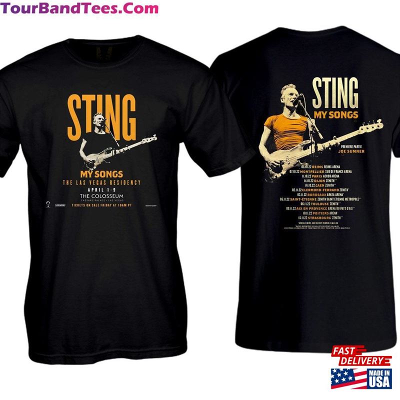 Sting My Songs World Tour T-Shirt Shirt Concert Unisex 29Uf168650 – Utopia Fashion