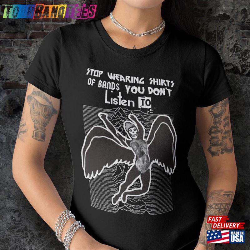 Stop Wearing Unisex T Shirt Rock And Indie Music Fans With Bands Graphic Like Led Zeppelin T-Shirt 29Uf172520 – Utopia Fashion