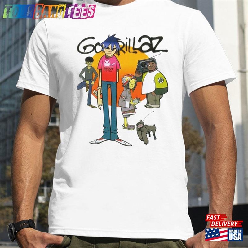 Storyline Of The Virtual Band Members Gorillaz Shirt British T-Shirt Vintage 90S Classic Unisex 29Uf169754 – Utopia Fashion