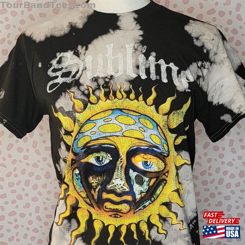 Sublime Sun Distressed Vintage Style Band Tee Black Gray Tie Dye Concert Classic Hoodie 29Uf171267 – Utopia Fashion