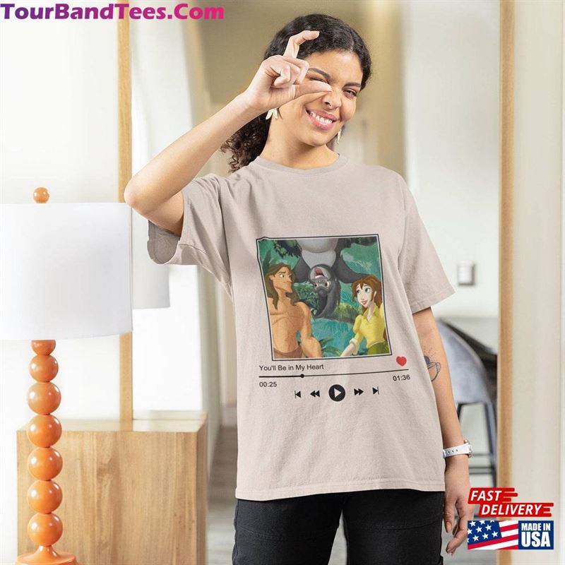 Tarzan Song Music Player T-Shirt You’Ll Be In My Heart Shirt Custom Spotify And Jane Wdw Trip Shirts Hoodie Classic 29Uf186913 – Utopia Fashion