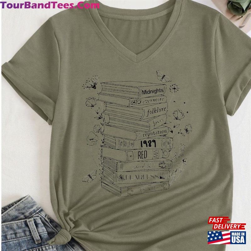 Taylor Swift Albums Book Stack Vinyl Decal Or Iron On Eras Tour Customizable Swiftie Merch T-Shirt Unisex 29Uf168678 – Utopia Fashion