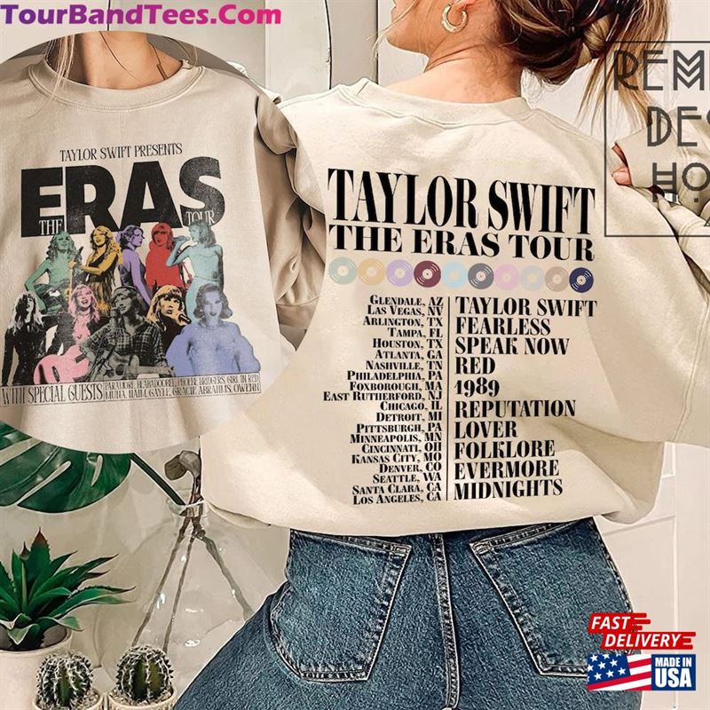 Taylor The Eras Tour Both Sides Shirt Retro Sweatshirt Swift City Hoodie T-Shirt 29Uf187291 – Utopia Fashion