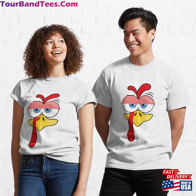 Thanksgiving Clipart Silly Turkey Face Classic T-Shirt Sweatshirt 29Uf172104 – Utopia Fashion