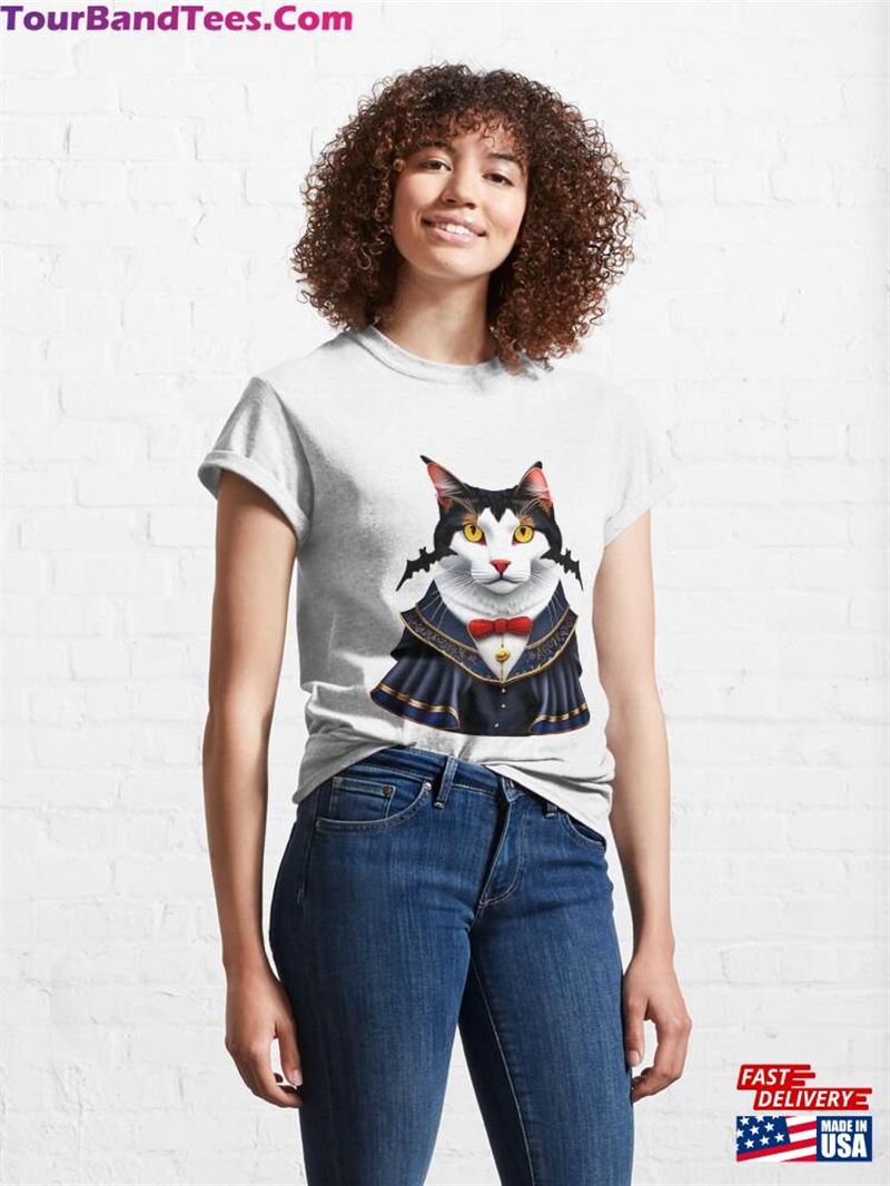 The Cracula Cat Design Classic T-Shirt Unisex 29Uf187108 – Utopia Fashion