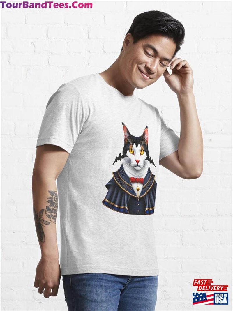 The Cracula Cat Design Essential T-Shirt Classic 29Uf187084 – Utopia Fashion