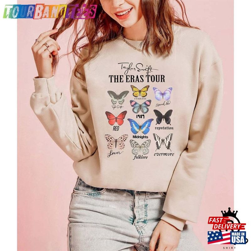 The Eras Tour Butterfly Vintage Shirt Taylor’S Version T-Shirt Hoodie 29Uf171729 – Utopia Fashion