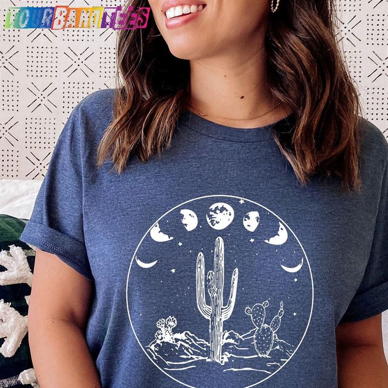 The Phases Of Moon Trendy T-Shirt Aesthetic Desert Shirt Celestial Cactus Unisex Sweatshirt 29Uf179838 – Utopia Fashion