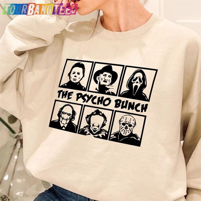 The Psycho Bunch Horror Movie Shirt Characters Sweatshirt Killers Classic Unisex 29Uf179292 – Utopia Fashion