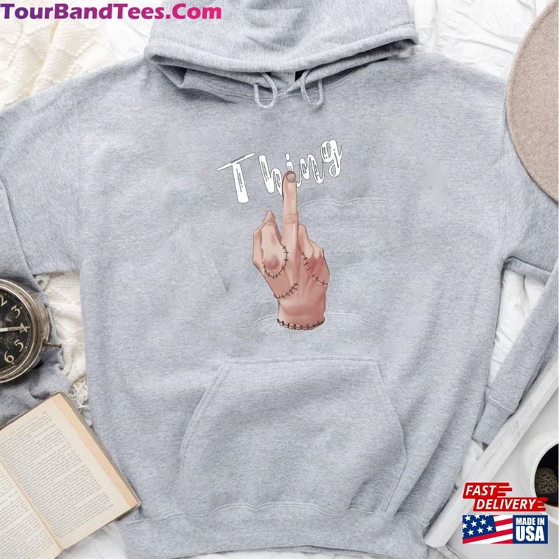 Thing From Wednesday Netflix Sticker T-Shirt Sweatshirt Unisex 29Uf167009 – Utopia Fashion