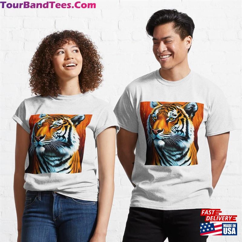 Tiger Portrait Classic T-Shirt Unisex 29Uf186628 – Utopia Fashion