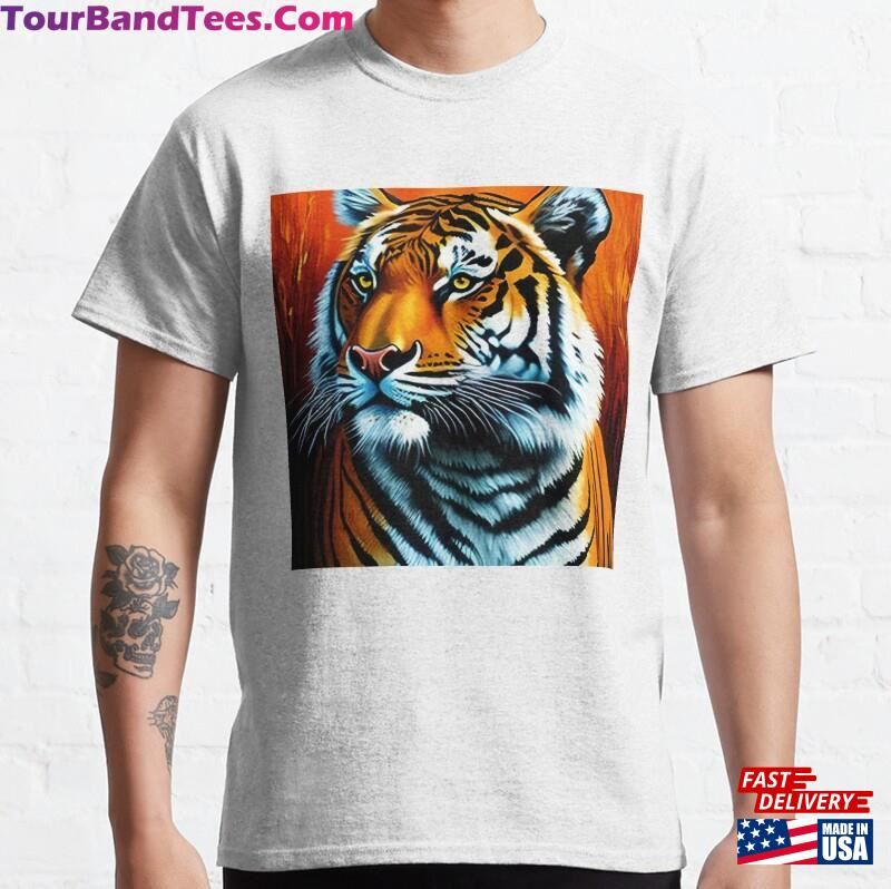 Tiger Portrait Classic T-Shirt Unisex 29Uf186628 – Utopia Fashion