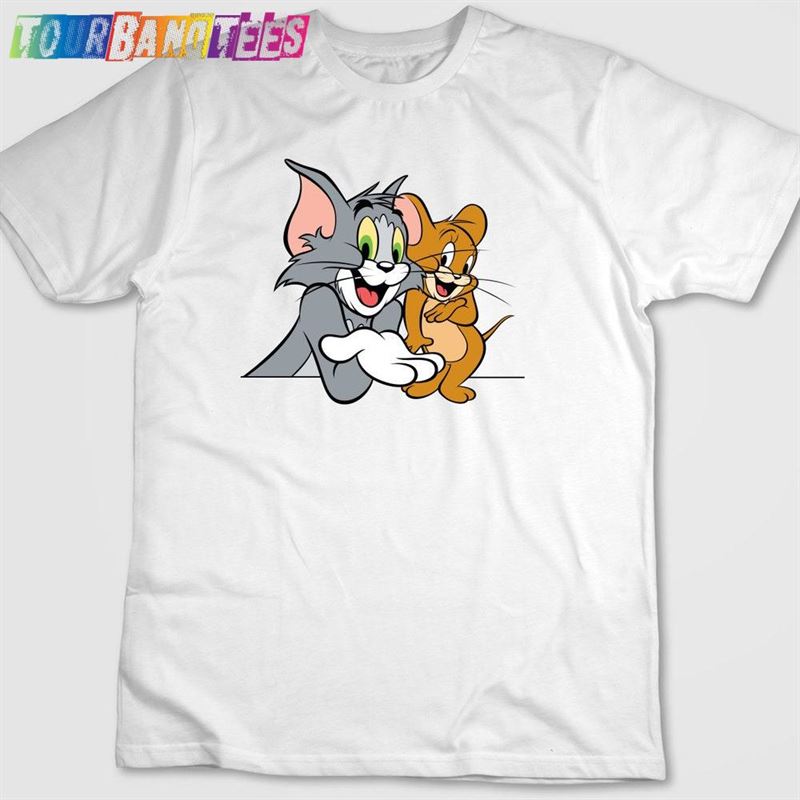 Tom And Jerry Cartoons Characters Funny Short Sleeve White Black Woman Classic Hoodie 29Uf176922 – Utopia Fashion