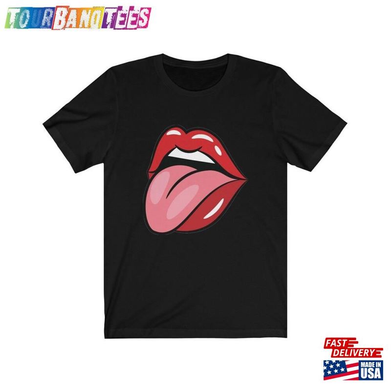 Tongue Out T-Shirt Red Lips Shirt Rolling Stone Inspired Sweatshirt Classic 29Uf172418 – Utopia Fashion