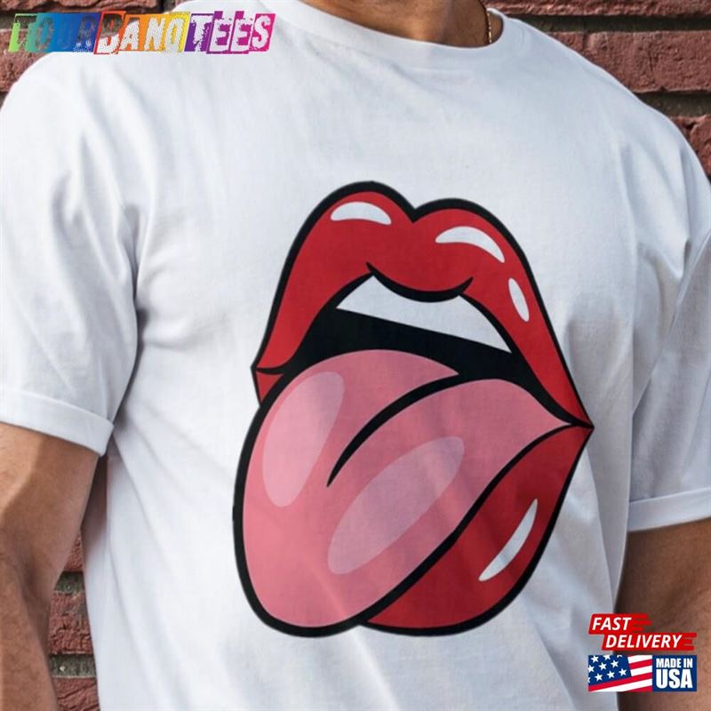 Tongue Out T-Shirt Red Lips Shirt Rolling Stone Inspired Sweatshirt Classic 29Uf172418 – Utopia Fashion