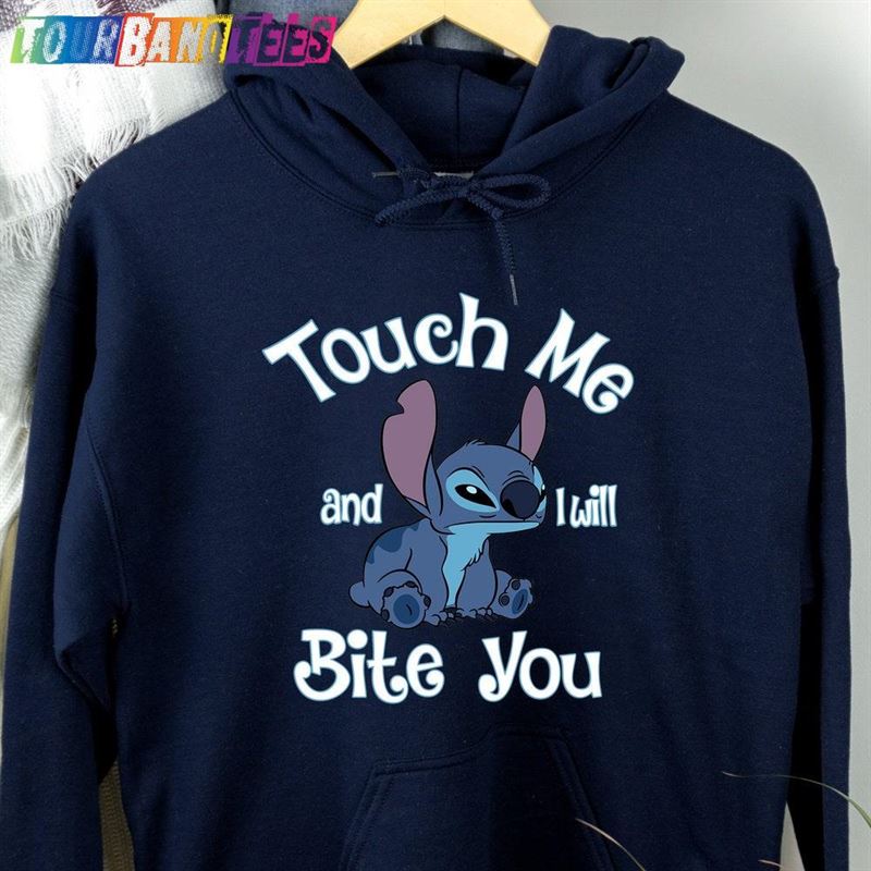 Touch Me And I Will Bite You Stitch Hoodie Disney Lilo Classic 29Uf175230 – Utopia Fashion