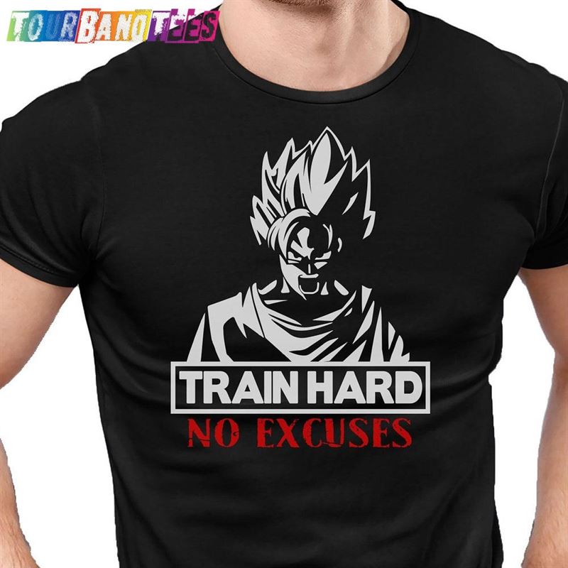 Train Hard Goku Gym T-Shirt Men’S Fitness Tee Shirt Gamers Shirts Geek Training Top Funny Anime Sweatshirt Hoodie 29Uf179032 – Utopia Fashion