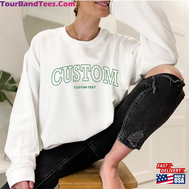 Trendy Custom College Letters Oversized Sweatshirt Personalized Crew Neck T-Shirt Classic 29Uf186955 – Utopia Fashion