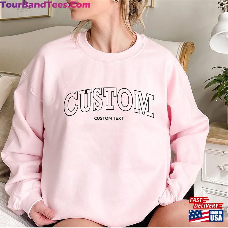 Trendy Custom College Letters Oversized Sweatshirt Personalized Crew Neck T-Shirt Classic 29Uf186955 – Utopia Fashion