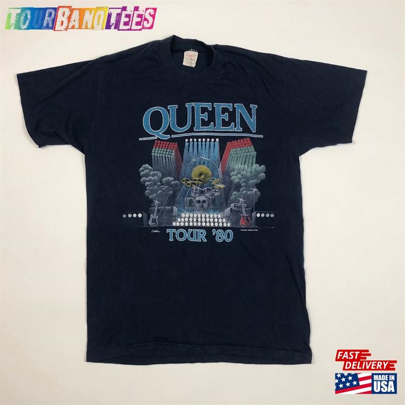 True Vintage Queen Tour T-Shirt Freddie Mercury Rock Band S Classic Unisex 29Uf172501 – Utopia Fashion