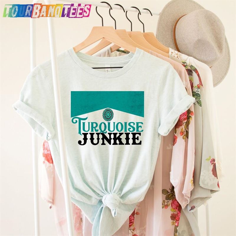 Turquoise Junkie T-Shirt Cowgirl Western Country Leopard Print Tee Sweatshirt 29Uf175917 – Utopia Fashion