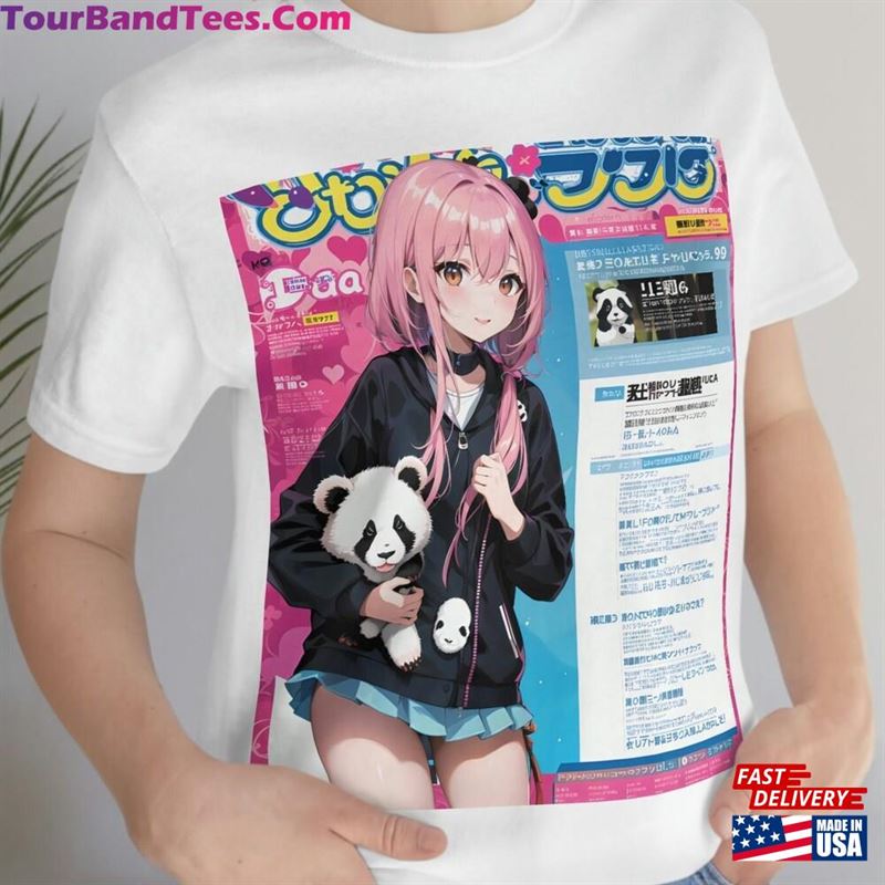 Unisex Cute Anime Girl With Panda Fashion Magazine Cover Short Sleeve Tee Shirt Mom Classic 29Uf177101 – Utopia Fashion