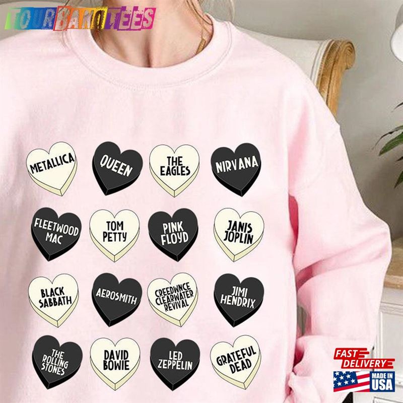 Valentine Sweatshirt Rock And Metal Bands Hearts Hoodie 29Uf169794 – Utopia Fashion