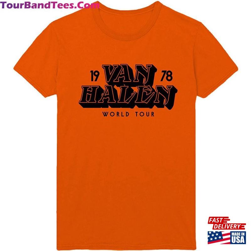 Van Halen Unisex T-Shirt World Tour’78 Classic 29Uf166725 – Utopia Fashion