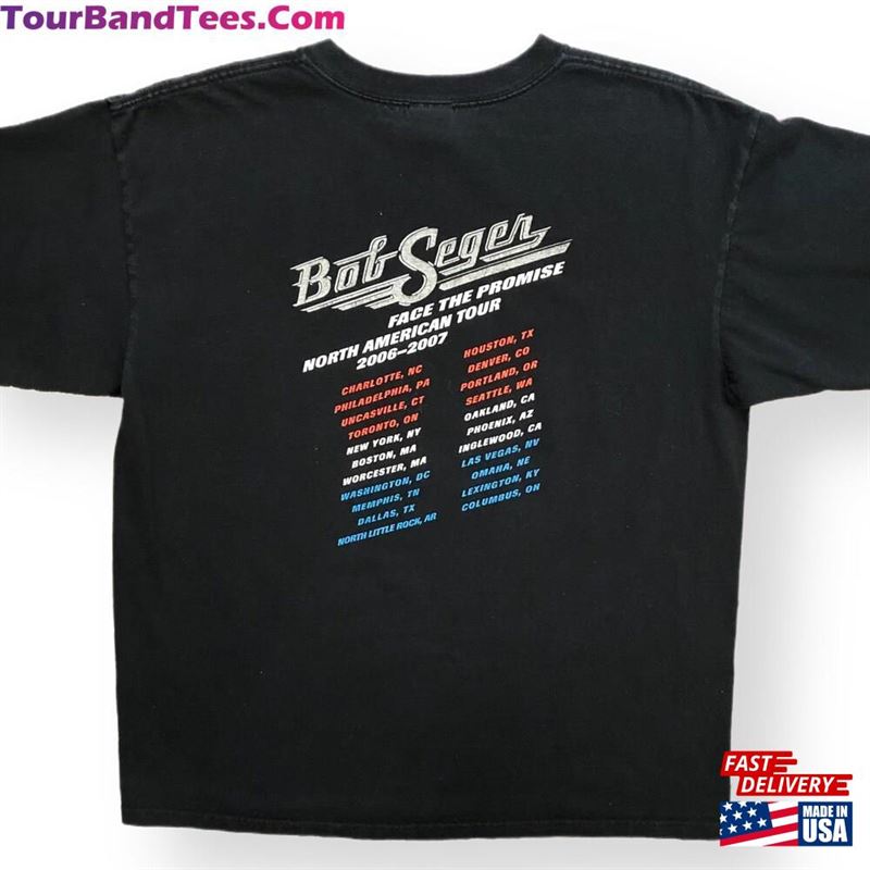 Vintage Bob Seger The Double Sided North American Tour Rock T-Shirt Hoodie 29Uf168719 – Utopia Fashion