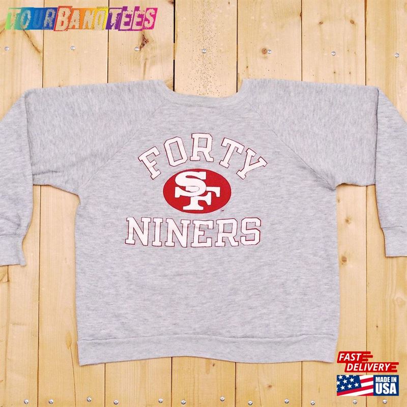 Vintage 1970’S Champion San Francisco Forty Niners Heather Grey Sweatshirt Sf Unisex Classic 29Uf171506 – Utopia Fashion