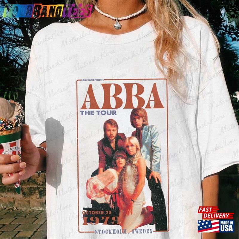 Vintage Abba The Tour Shirt Band Dancing Queen Sweatshirt Rock And Roll Long Sleeve T-Shirt Classic 29Uf170484 – Utopia Fashion