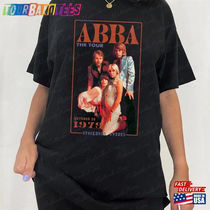 Vintage Abba The Tour Shirt Band Dancing Queen Sweatshirt Rock And Roll Long Sleeve T-Shirt Classic 29Uf170484 – Utopia Fashion