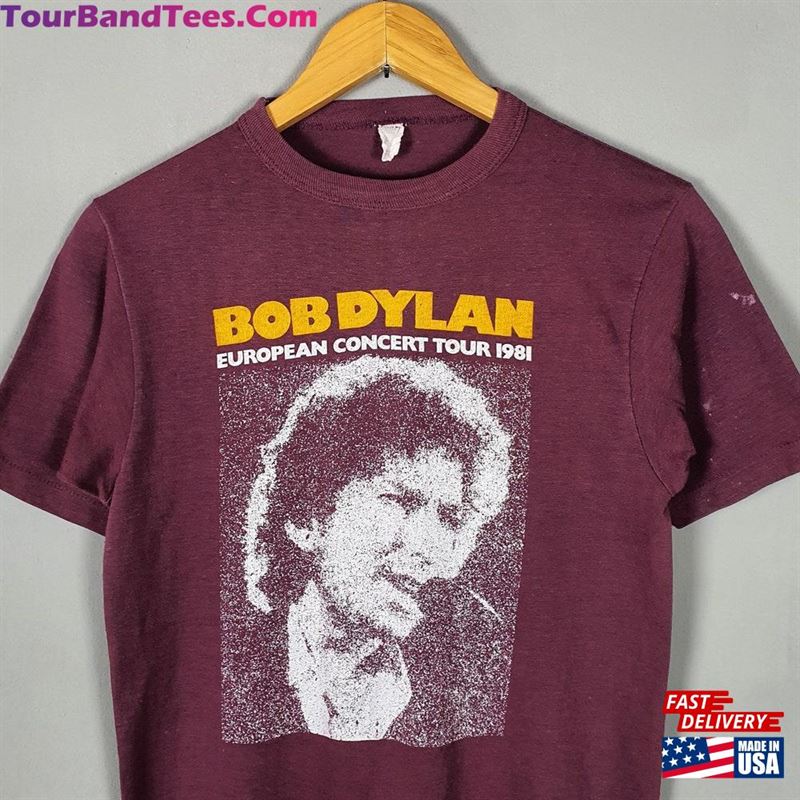 Vintage Bob Dylan European Tour T-Shirt Size Xs S Rare 70S 80S Blues Pop Folk Jazz Heartland Rock N Unisex Classic 29Uf169036 – Utopia Fashion