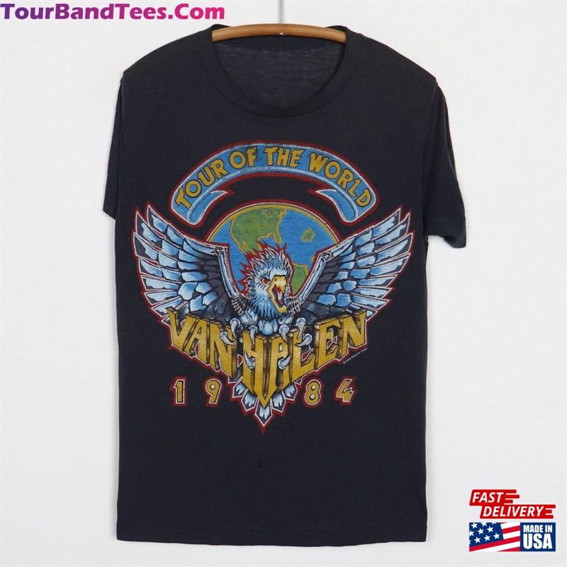 Vintage Van Halen Tour Of The World Shirt Unisex Hoodie 29Uf165646 – Utopia Fashion