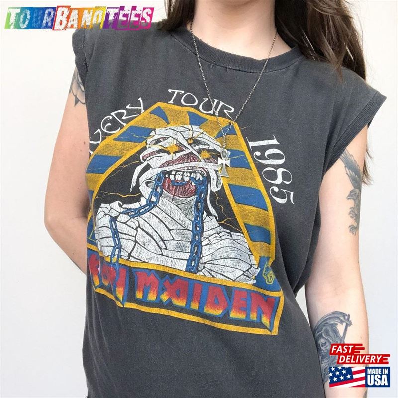 Vintage Iron Maiden Powerslave Tour Tee T-Shirt Classic 29Uf173397 – Utopia Fashion